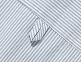 ベドインベド(BADINBAD) LOGO STRIPE OXFORD SHIRT_BLUE