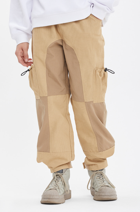 ベドインベド(BADINBAD) CUT STITCH POCKET PANTS_BEIGE