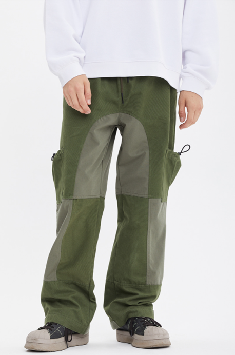 ベドインベド(BADINBAD) CUT STITCH POCKET PANTS_KHAKI