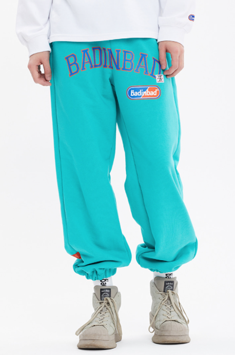 ベドインベド(BADINBAD) COLLEGE FONT HEAVY WEIGHT PANTS_MINT