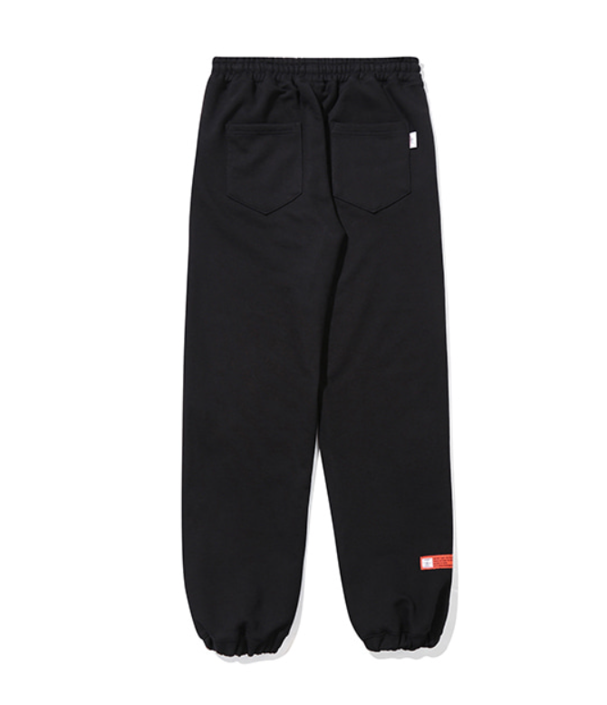 ベドインベド(BADINBAD) COLLEGE FONT HEAVY WEIGHT PANTS_BLACK