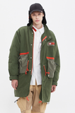 ベドインベド(BADINBAD) COLOR BLOCK COTTON PARKA_KHAKI