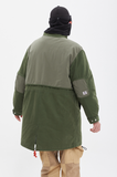 ベドインベド(BADINBAD) COLOR BLOCK COTTON PARKA_KHAKI