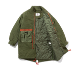 ベドインベド(BADINBAD) COLOR BLOCK COTTON PARKA_KHAKI