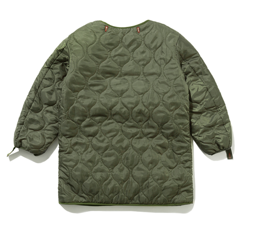 ベドインベド(BADINBAD) COLOR BLOCK COTTON PARKA_KHAKI