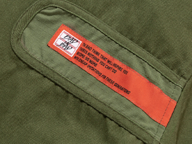ベドインベド(BADINBAD) COLOR BLOCK COTTON PARKA_KHAKI