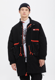 ベドインベド(BADINBAD) COLOR BLOCK COTTON PARKA_BLACK