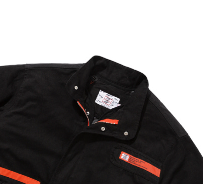 ベドインベド(BADINBAD) COLOR BLOCK COTTON PARKA_BLACK