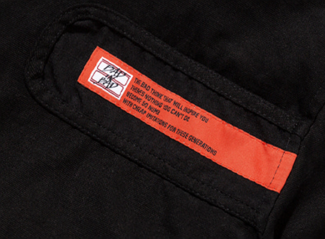 ベドインベド(BADINBAD) COLOR BLOCK COTTON PARKA_BLACK