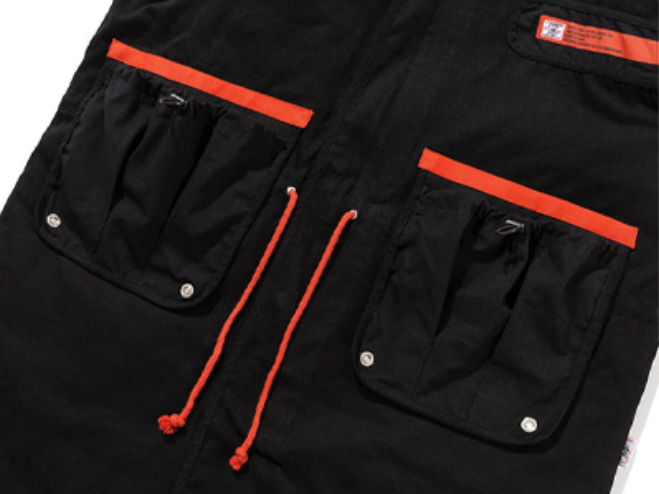 ベドインベド(BADINBAD) COLOR BLOCK COTTON PARKA_BLACK