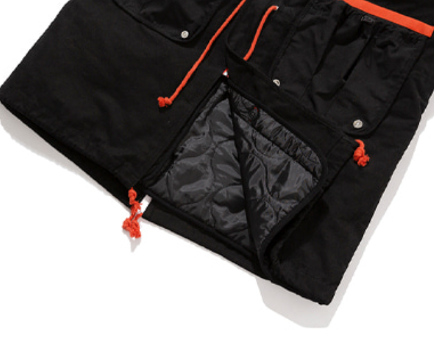 ベドインベド(BADINBAD) COLOR BLOCK COTTON PARKA_BLACK