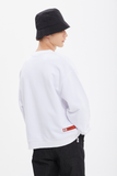 ベドインベド(BADINBAD) BAD LOGO SWEAT SHIRT_WHITE
