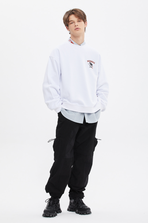 ベドインベド(BADINBAD) PRANK SNAKE SWEAT SHIRT_WHITE
