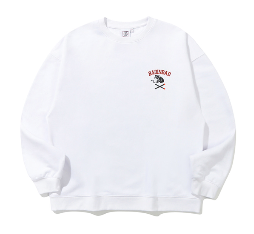 ベドインベド(BADINBAD) PRANK SNAKE SWEAT SHIRT_WHITE