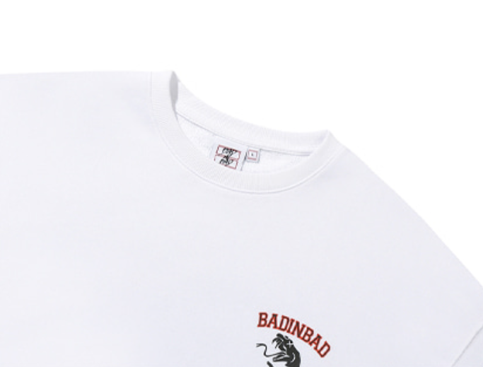 ベドインベド(BADINBAD) PRANK SNAKE SWEAT SHIRT_WHITE