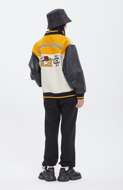 ロマンティッククラウン(ROMANTIC CROWN)  CHILDHOOD VARSITY JACKET_BLACK