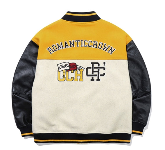 ロマンティッククラウン(ROMANTIC CROWN)  CHILDHOOD VARSITY JACKET_BLACK