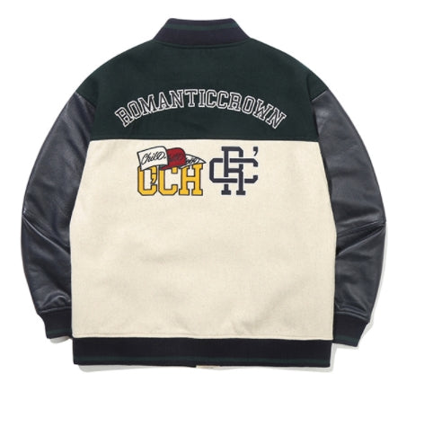 ロマンティッククラウン(ROMANTIC CROWN)  CHILDHOOD VARSITY JACKET_NAVY