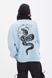 ベドインベド(BADINBAD) PRANK SNAKE SWEAT SHIRT_LIGHT BLUE