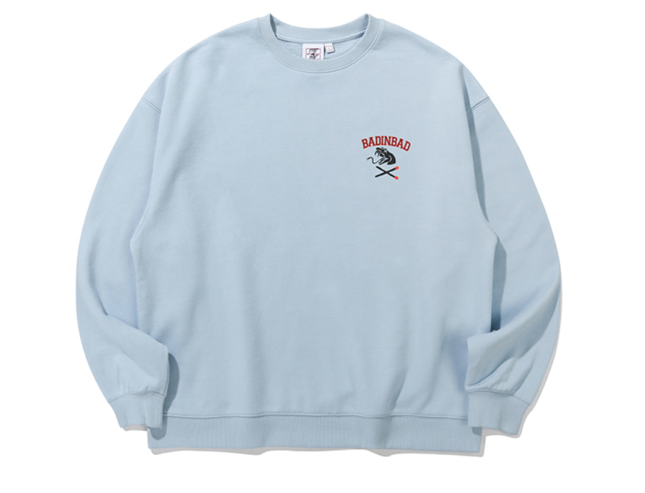 ベドインベド(BADINBAD) PRANK SNAKE SWEAT SHIRT_LIGHT BLUE