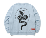 ベドインベド(BADINBAD) PRANK SNAKE SWEAT SHIRT_LIGHT BLUE