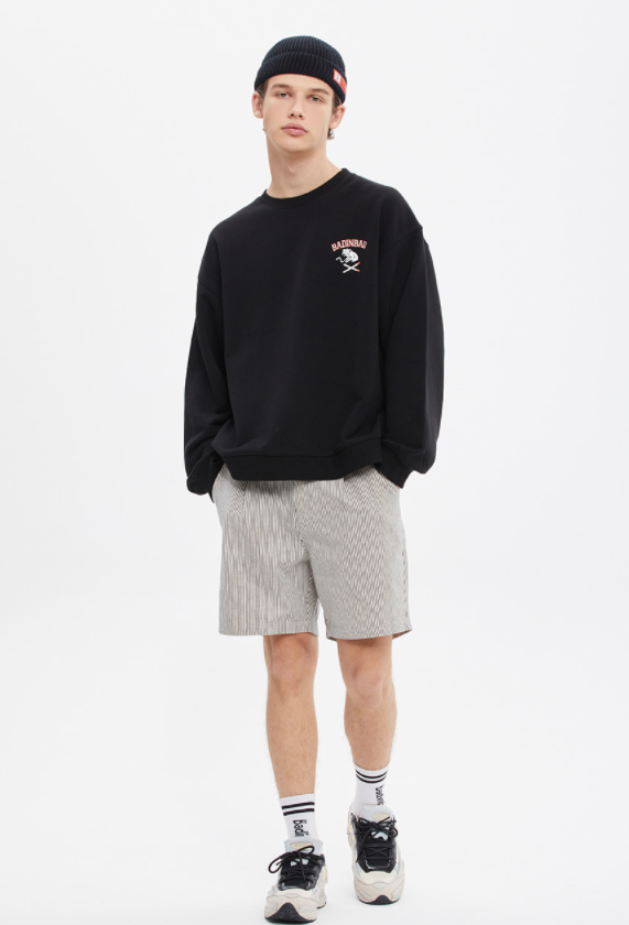 ベドインベド(BADINBAD) PRANK SNAKE SWEAT SHIRT_BLACK