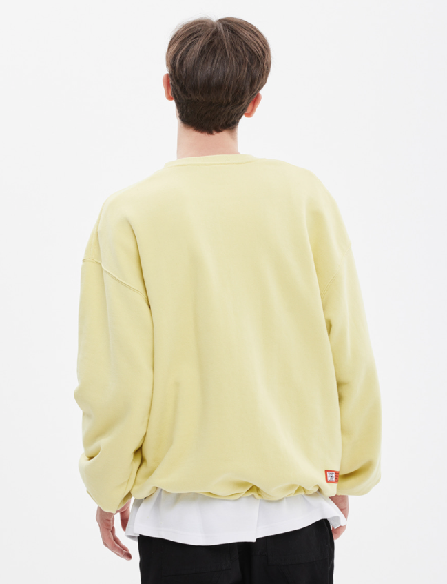 ベドインベド(BADINBAD) BAD TOOL SWEAT SHIRT_LIGHT YELLOW