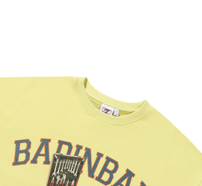 ベドインベド(BADINBAD) BAD TOOL SWEAT SHIRT_LIGHT YELLOW