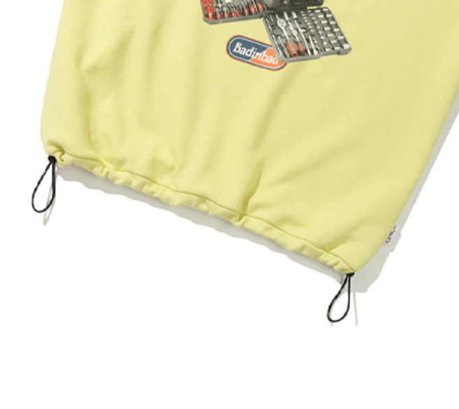ベドインベド(BADINBAD) BAD TOOL SWEAT SHIRT_LIGHT YELLOW