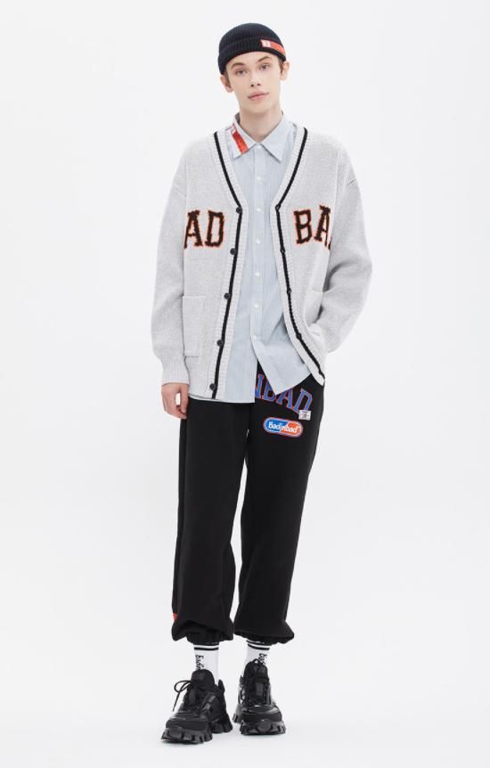 ベドインベド(BADINBAD) PRANK SNAKE CARDIGAN_LIGHT GREY