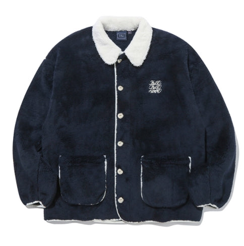 ロマンティッククラウン(ROMANTIC CROWN)  FLEECE BUTTON JACKET_NAVY
