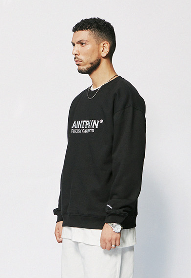 セイントペイン(SAINTPAIN)  SP ORIGINAL LOGO CREWNECK-BLACK