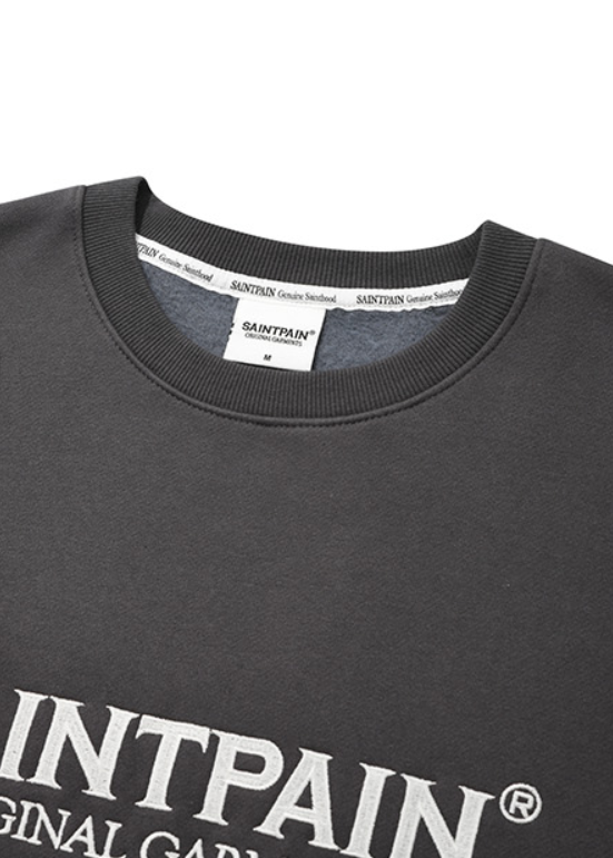 セイントペイン(SAINTPAIN)  SP ORIGINAL LOGO CREWNECK-BLACK
