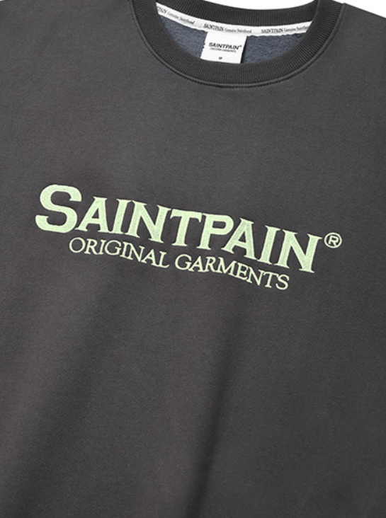 セイントペイン(SAINTPAIN)  SP ORIGINAL LOGO CREWNECK-CHARCOAL