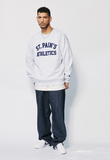 セイントペイン(SAINTPAIN)  SP ATHLETIC LOGO CREWNECK-ASH MELANGE