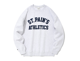 セイントペイン(SAINTPAIN)  SP ATHLETIC LOGO CREWNECK-ASH MELANGE