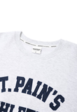 セイントペイン(SAINTPAIN)  SP ATHLETIC LOGO CREWNECK-ASH MELANGE