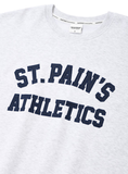 セイントペイン(SAINTPAIN)  SP ATHLETIC LOGO CREWNECK-ASH MELANGE