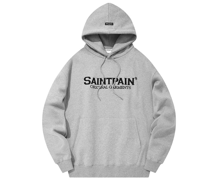 セイントペイン(SAINTPAIN)  SP ORIGINAL LOGO HOOD-MELANGE GRAY