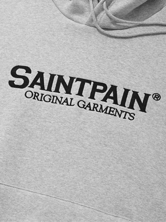 セイントペイン(SAINTPAIN)  SP ORIGINAL LOGO HOOD-MELANGE GRAY