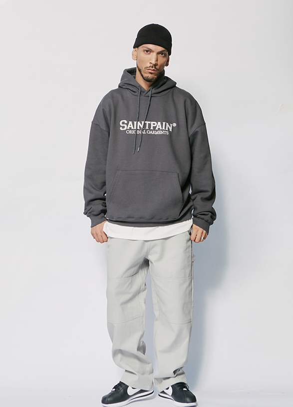 セイントペイン(SAINTPAIN)  SP ORIGINAL LOGO HOOD-CHARCOAL