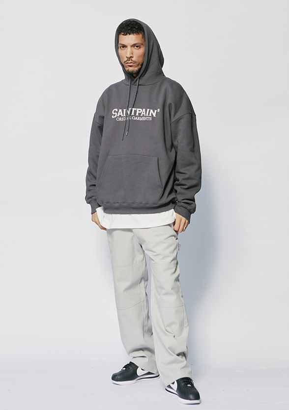 セイントペイン(SAINTPAIN)  SP ORIGINAL LOGO HOOD-CHARCOAL