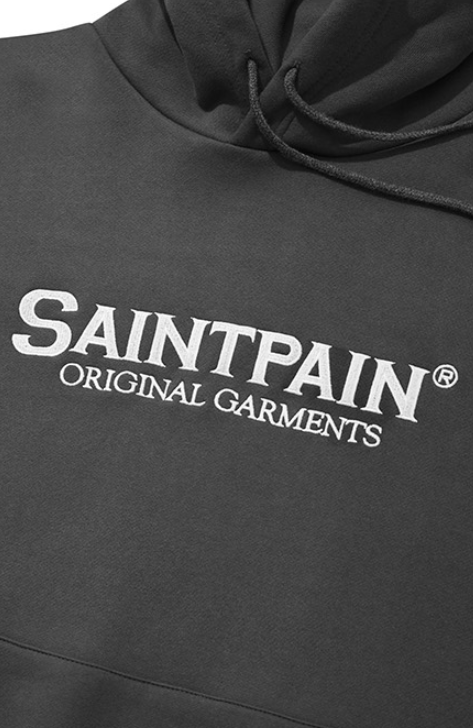セイントペイン(SAINTPAIN)  SP ORIGINAL LOGO HOOD-CHARCOAL