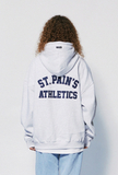 セイントペイン(SAINTPAIN)  SP ATHLETIC LOGO HOOD-ASH MELANGE