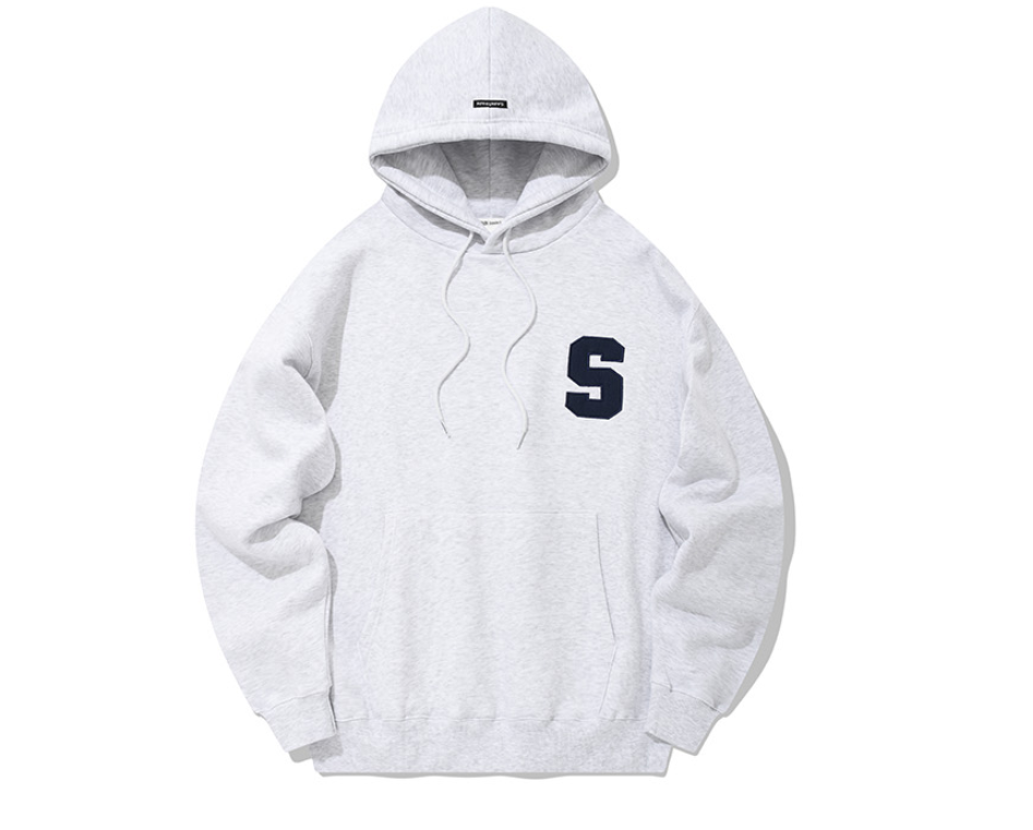 セイントペイン(SAINTPAIN)  SP ATHLETIC LOGO HOOD-ASH MELANGE
