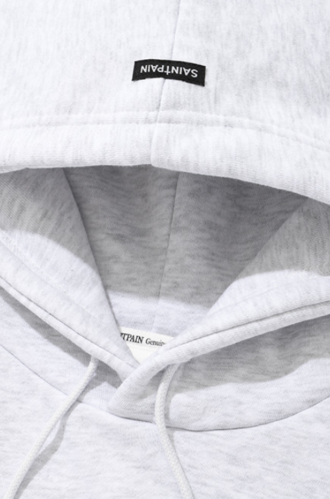 セイントペイン(SAINTPAIN)  SP ATHLETIC LOGO HOOD-ASH MELANGE