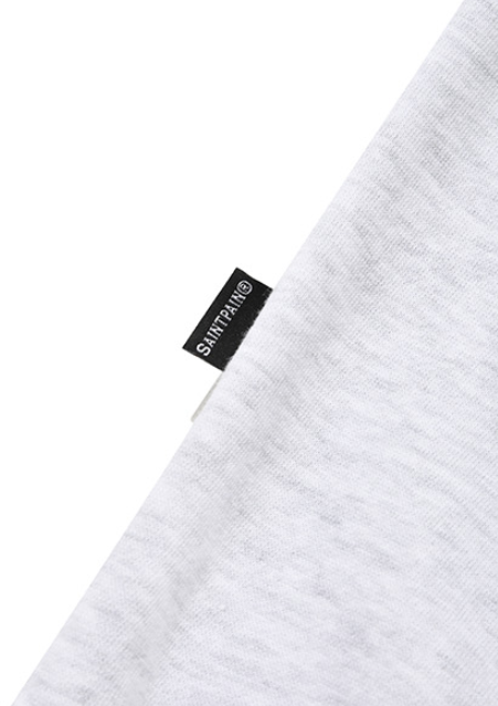 セイントペイン(SAINTPAIN)  SP ATHLETIC LOGO HOOD-ASH MELANGE
