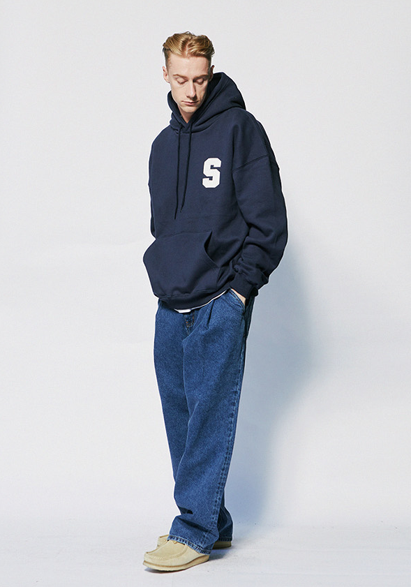 セイントペイン(SAINTPAIN)  SP ATHLETIC LOGO HOOD-NAVY