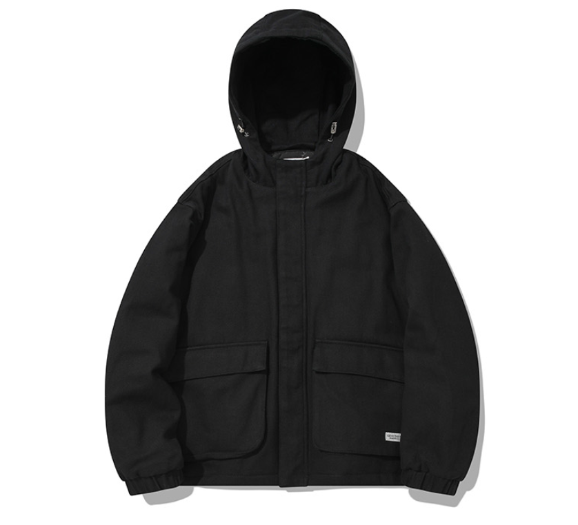 セイントペイン(SAINTPAIN)  SP COTTON HOOD ZIP JACKET-BLACK