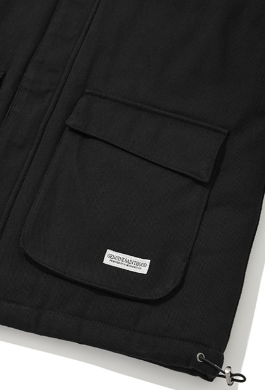 セイントペイン(SAINTPAIN)  SP COTTON HOOD ZIP JACKET-BLACK